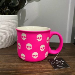 Hot Pink Skull Soft Touch Mug NWT